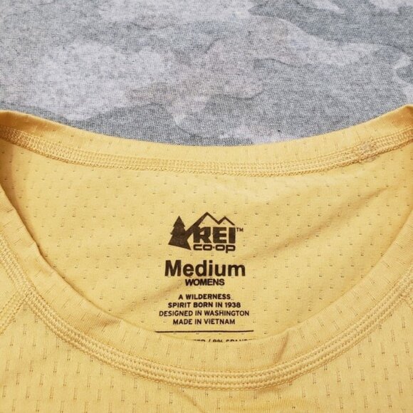 REI Co-op Top Womens Medium Yellow Pullover Long Sleeve Outdoors Hiking Camp - Picture 6 of 6